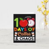 デイスクールコスチューム先生100日のコーヒーと カード (黄色い花)