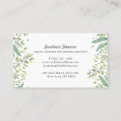 デイスパエレガントとサロン緑葉水彩 名刺 (裏面)