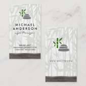 デイスパバンブーウッドトリムとロゴ 名刺 (正面/裏面)