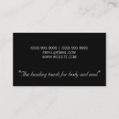 デイスパマッサージセラピストウェルネス名刺 名刺 (裏面)