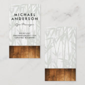 デイスパ竹木のトリム背景 名刺 (正面/裏面)