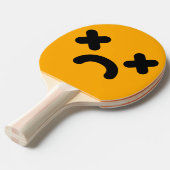 デイズサッド顔オレンジ 卓球ラケット (正面アングル)