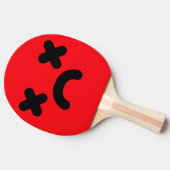 デイズサッド顔レッド 卓球ラケット (横)