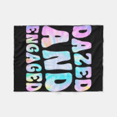 デイズド婚約した絞り染め花嫁バチェロレッテ フリースブランケット (正面(横))