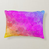 デイズレインボーフローラポリエステルまたはコットン アクセントクッション (裏面)