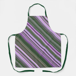 デイズロケットパープルとグリーンストライプ エプロン