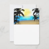 デイタイムビーチ&パームツリーズビーチ結婚式RSVP 出欠カード (裏面)