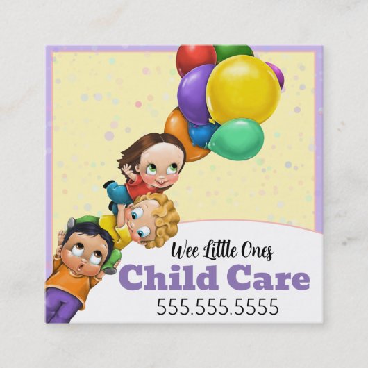 デイチャイ気にド気に2000ベビーシッター広場 スクエア名刺 (正面)