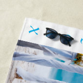 デイツパーソナライズされたス付きビーチタオルご夫妻 ビーチタオル (インサイチュ)