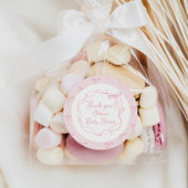 デイティボーピンクの手を引いた波状のフレームを感謝していお客様 ラウンドシール