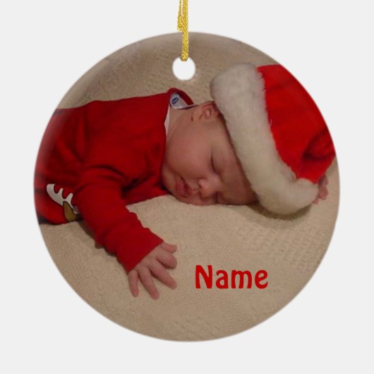 デイテッドカスタムフォトクリスマスツリーオーナメント セラミックオーナメント (裏面)