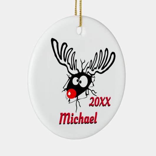 デイテッドパーソナライズされたトイおもしろいンデナー セラミックオーナメント (右)