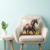 デイテッドランニングクリスマスの茶色の馬 クッション (椅子)