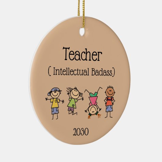 デイテッド先生と知的なおもしろい引用文 セラミックオーナメント (右)