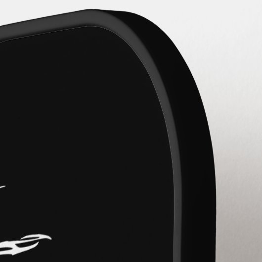 デイディンカーカスタム白黒パームツリーおもしろい ピックルボールラケット (左詳細)