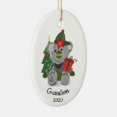 デイトカスタムクリスマステディベアかわいい玩具動物 セラミックオーナメント (右)
