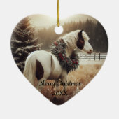 デイトクリスマスホースラブアート セラミックオーナメント (裏面)