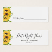 デイトナイトアイディアひまわりブライダルシャワー結婚ズ (正面&裏面)