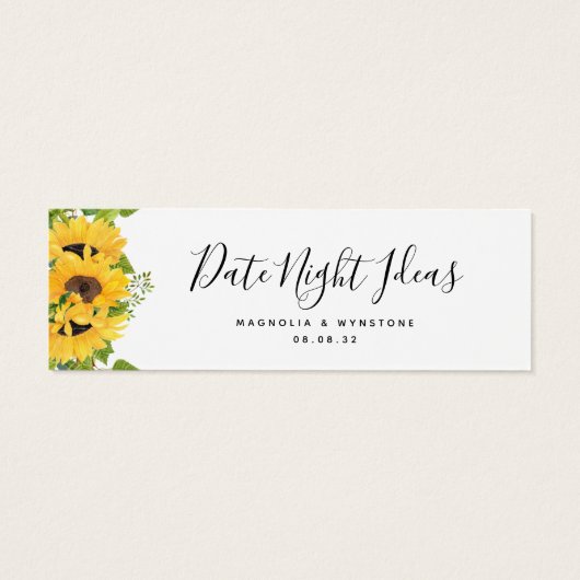 デイトナイトアイディアひまわりブライダルシャワー結婚ズ (裏面)