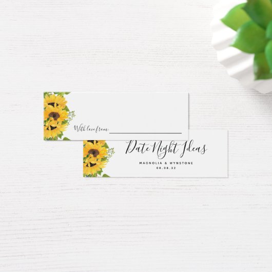 デイトナイトアイディアひまわりブライダルシャワー結婚ズ (デスク)