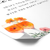 デイトナイトアイディアアペロルスピリッツブライダルシャワー標識 ポスター (角)