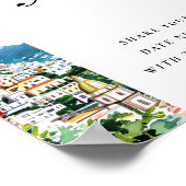 デイトナイトアイディアアマルフィレモンブライダルシャワーサイン ポスター (角)