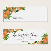 デイトナイトアイディアオレンジブライダルシャワー結婚ズ (正面&裏面)