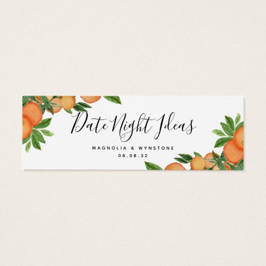 デイトナイトアイディアオレンジブライダルシャワー結婚ズ (裏面)