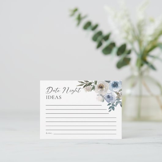 デイトナイトアイディアダスティー結婚ブルーのフローラ エンクロージャーカード (スタンド正面)