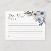 デイトナイトアイディアダスティー結婚ブルーのフローラ エンクロージャーカード (正面)