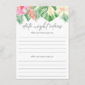 デイトナイトアイディアトロピカルブライダルシャワーインサート エンクロージャーカード (正面)