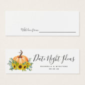 デイトナイトアイディアパンプキンブライダルシャワー結婚ズ (正面&裏面)