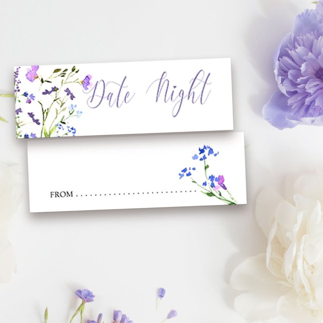 デイトナイトアイディアパープルワイルドフラワーアドバイスカード (Date Night Idea Cards from my Purple Wildflower Collection. Date Night Jar available separately )