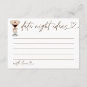 デイトナイトアイディアブライダルシャワーゲームマルティーニ エンクロージャーカード (正面)