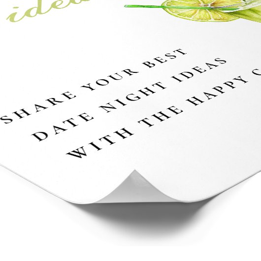 デイトナイトアイディアメキシカンフィエスタブライダルシャワー標識 ポスター (角)