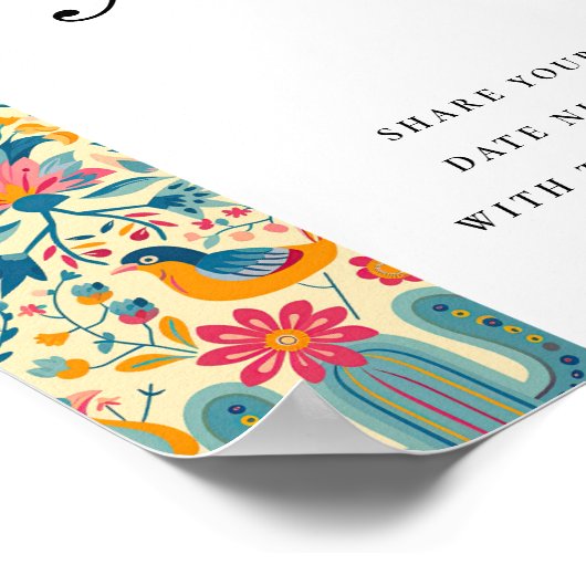 デイトナイトアイディアメキシカンフィエスタブライダルシャワー標識 ポスター (角)