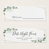 デイトナイトアイディアユーカリブライダルシャワー結婚ズ (正面&裏面)