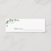 デイトナイトアイディアユーカリブライダルシャワー結婚ズ コーリングカード (正面)