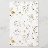 デイトナイトアイディアワイルドフラワーブライダルシャワーカード (裏面)