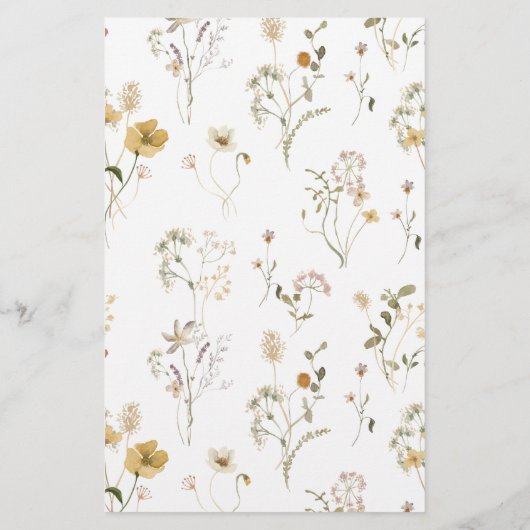 デイトナイトアイディアワイルドフラワーブライダルシャワーカード (裏面)