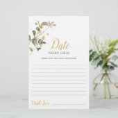 デイトナイトアイディアワイルドフラワーブライダルシャワーカード (スタンド正面)