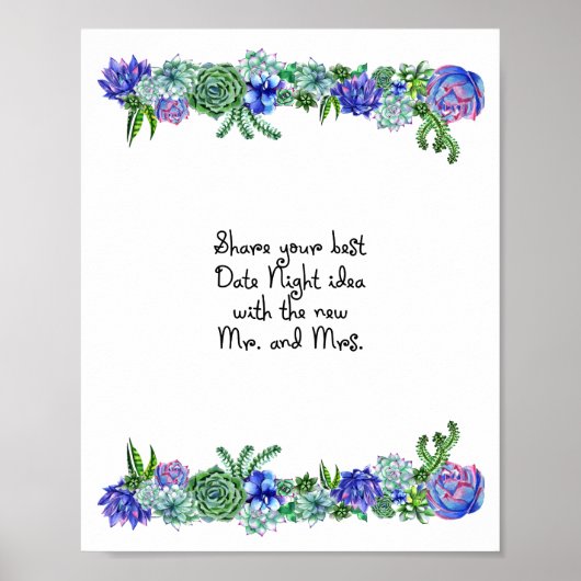 デイトナイトアイディア記号SUCCULENT ポスター (正面)