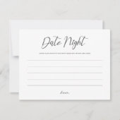 デイトナイトジャー結婚サインのアドバイスシャワーカワイイ ノートカード (正面)