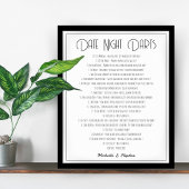 デイトナイトダーツおもしろい思いやりあるユニーク贈り物 ポスター