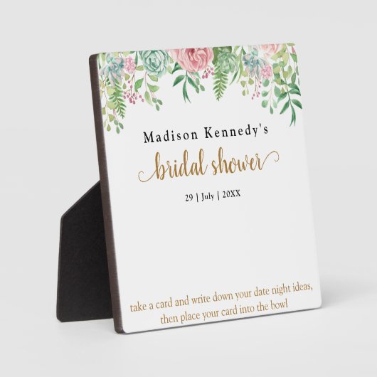 デイトナイトブライダルシャワーおもしろいFab フォトプラーク (正面)