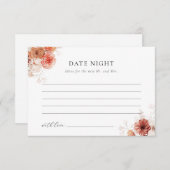 デイトナイト秋フローラブライダルシャワーアドバイス エンクロージャーカード (正面/裏面)
