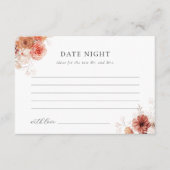デイトナイト秋フローラブライダルシャワーアドバイス エンクロージャーカード (正面)