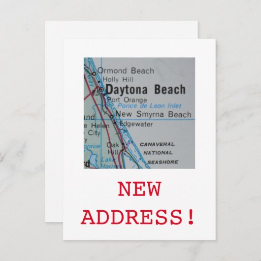 デイトナビーチの新しいアドレスのお知らせ 案内ポストカード (正面/裏面)