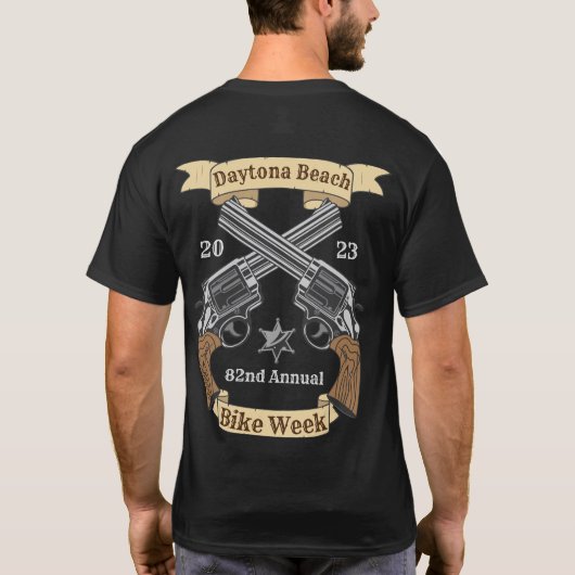 デイトナビーチバイクウィーク2023クロスガン Tシャツ (裏面)