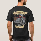 デイトナビーチバイクウィーク2023バイク Tシャツ (裏面)